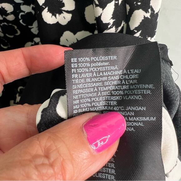 H&M Floral Black White Shift Dress 4 - Picture 13 of 15